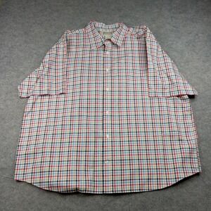 Duluth Trading Shirt Mens 3XL Multicolor Plaid Button Front Short Sleeve Casual